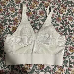 Vintage America White Satin Bra Top